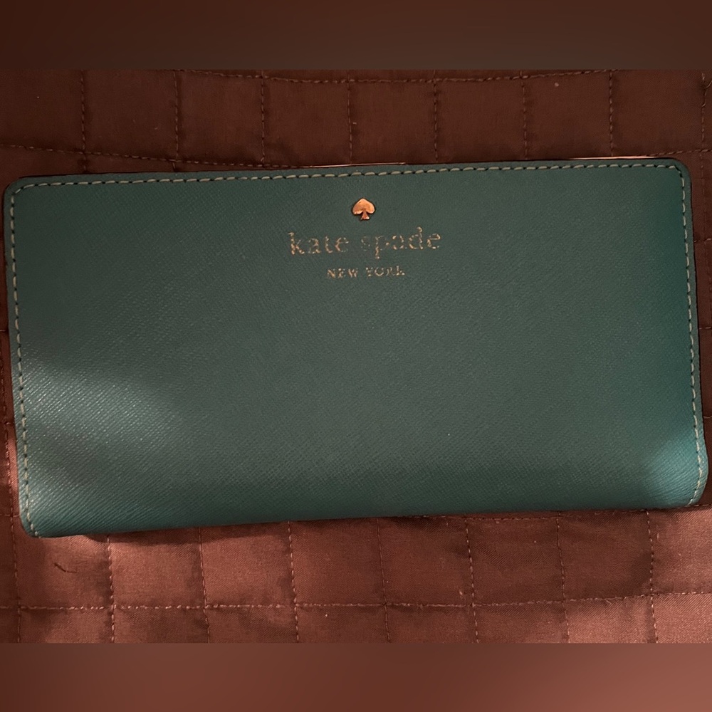 Kate Spade wallet. Teal color.